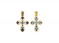 Крест с эмалью и золотым покрытием арт. 85897