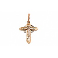 Крест с белым золотом арт. 6051