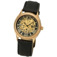 Мужские золотые часы "Скелетон" арт. 41950.557