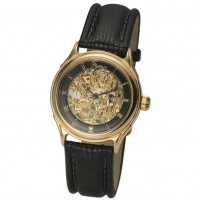 Мужские золотые часы "Скелетон" арт. 41950Д.556