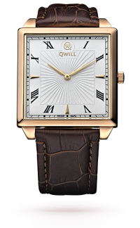 Золотые мужские часы Qwill арт. 6001.01.01.1.11