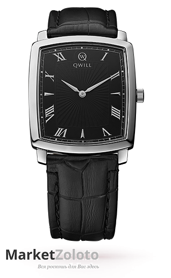 Серебряные мужские часы Qwill арт. 6002.01.04.9.51 купить в Москве недорого