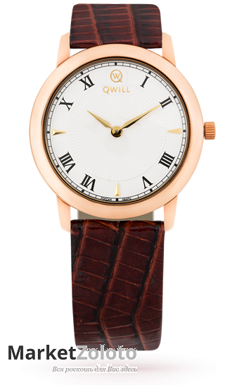 Золотые женские часы Qwill арт. 6050.01.01.1.11